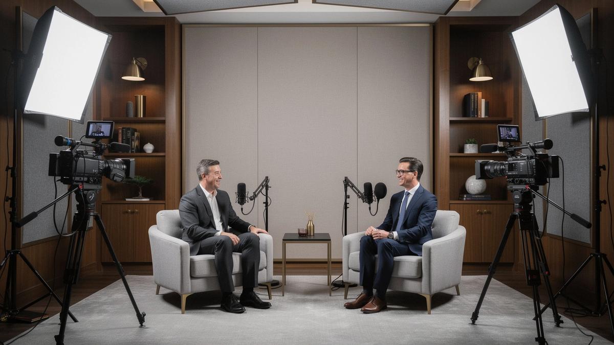Флагманский интервью-сетап в executive podcast studio